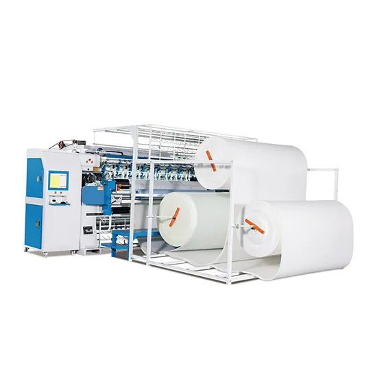 Macchina per trapuntatura di materassi ad alta velocità con aghi multipli e looper computerizzato